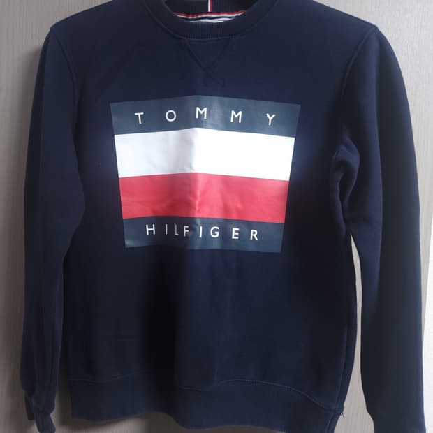 타미힐피거 빅로고 기모 맨투맨, XS