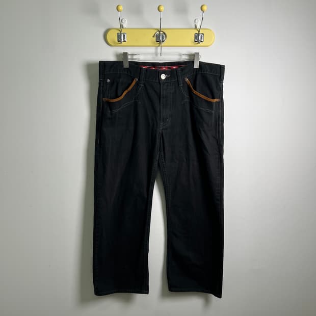 Edwin 에드윈 익스클루시브 빈티지 라인 웨스턴 블랙 데님 팬츠 