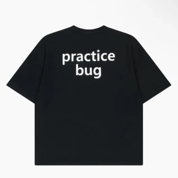 노익스강 연습벌레 practicebug 티셔츠 블랙 2사이즈