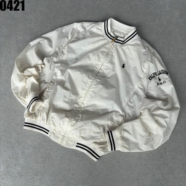 폴로 랄프로렌 화이트 봄버 자켓 m