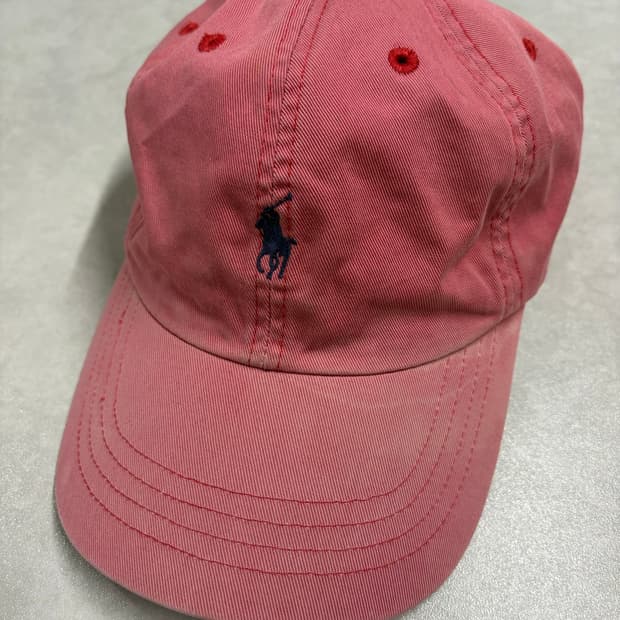 빈티지 폴로랄프로렌 포니 로고 볼캡 핑크