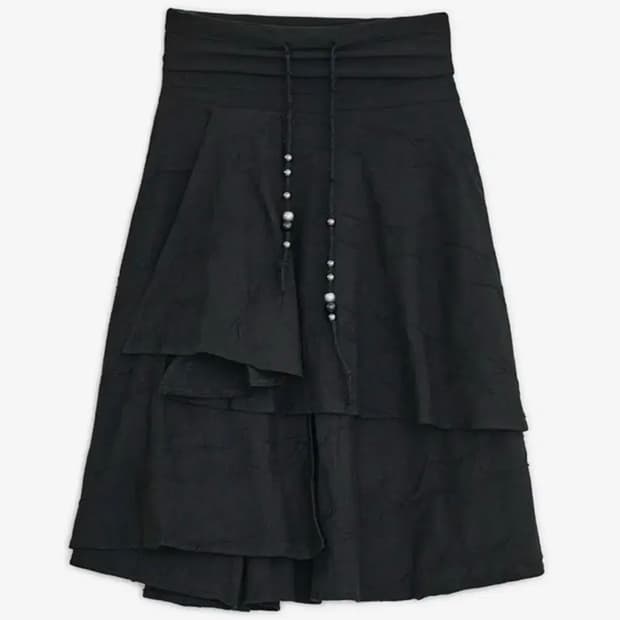 허그유어스킨 스타 플레어드 미디 스커트