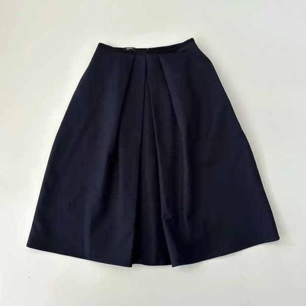질샌더 네이비 A라인 스커트