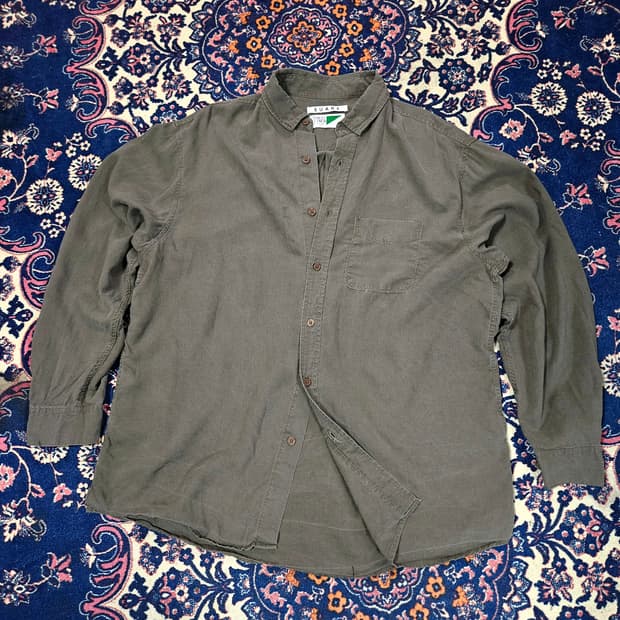 수아레 브라운 텐셀 린넨 셔츠 L size