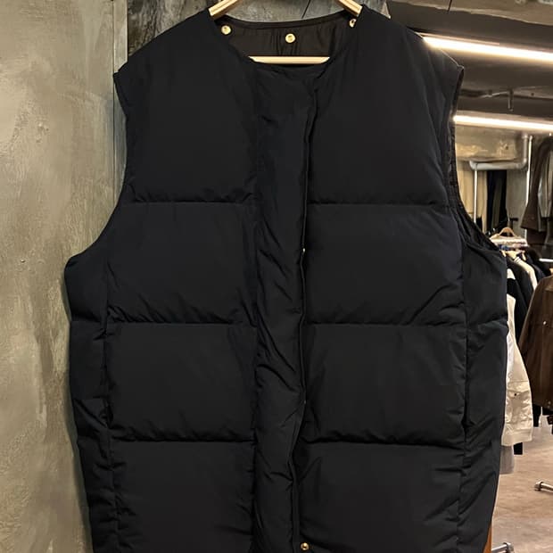 시스템 패딩 조끼 블랙 #csz2004