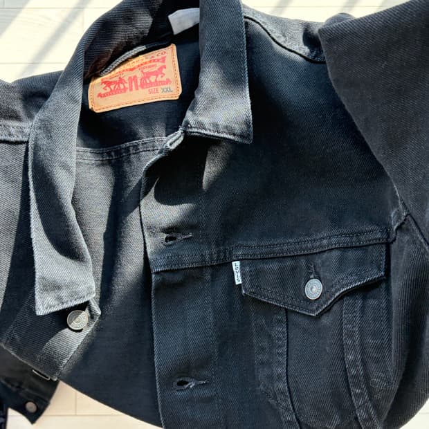 Levis 리바이스 데님 블랙 트러커 자켓 XXL (105)  