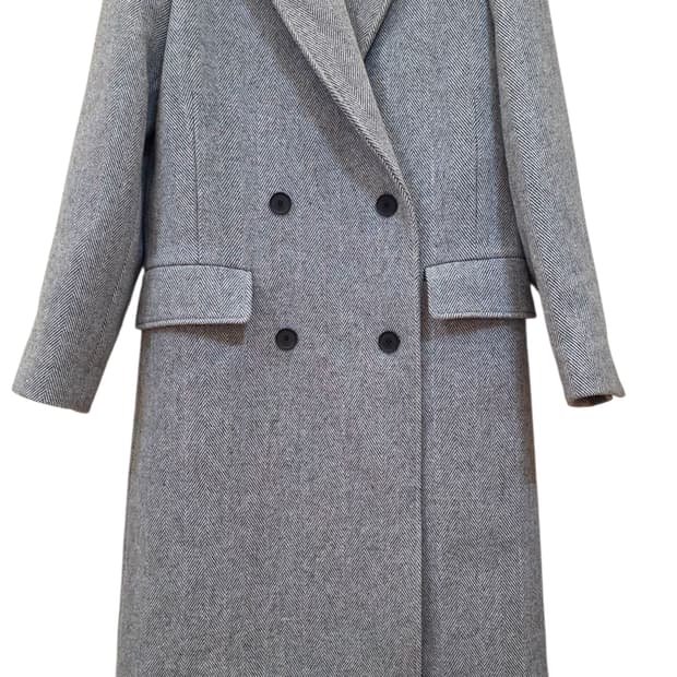 라코스테 헤링본 더블 롱코트 36사이즈 새상품