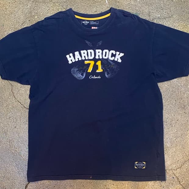 미국 빈티지 hardrock 하드락 넘버 반팔티