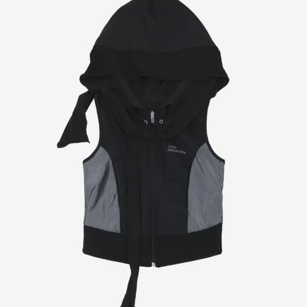 오호스 muffler boxer hoodie zip-up Black