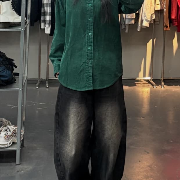 폴로랄프로렌 코듀로이 그린셔츠 A3340