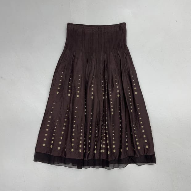 도트 포인트 롱 스커트
