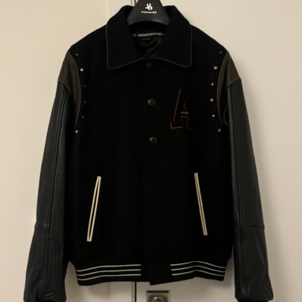 앤더슨벨 레더 바시티 자켓 ADSB