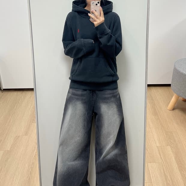 폴로 랄프로렌 신형 레드 포니 블랙 후드티