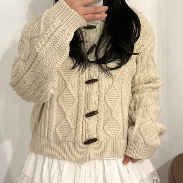 VTG 떡볶이 니트 가디건