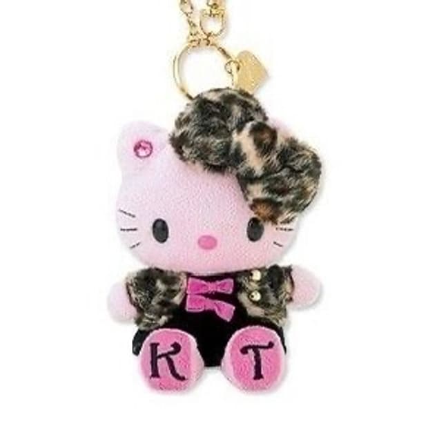 핀터매물)비비틱스 핑크 키티 인형 키링 호피 레오파드 갸루 vivitix