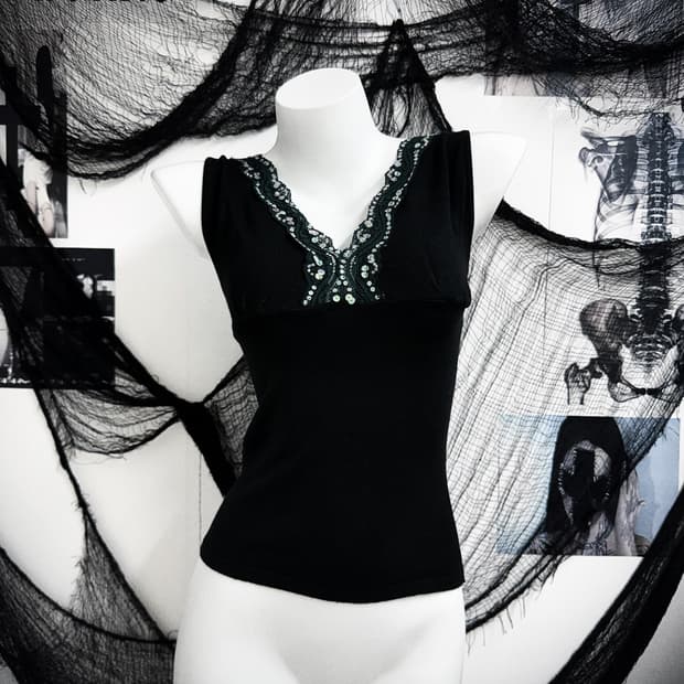 Spangle detailed sleeveless