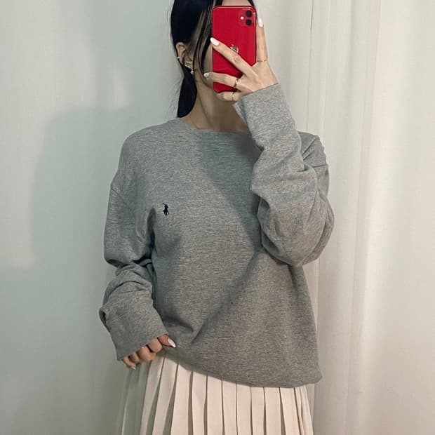 폴로 와플 포니 니트