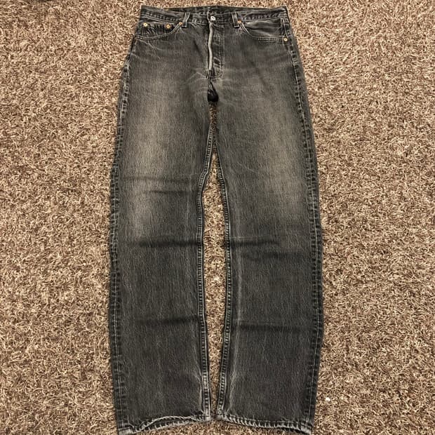 리바이스 501 USA 90s 흑청 블랙 데님 팬츠