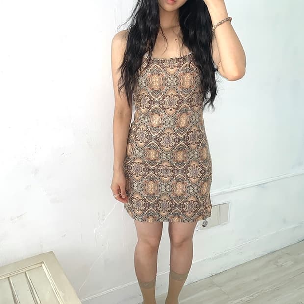 Oriental Paisley Mini Dress