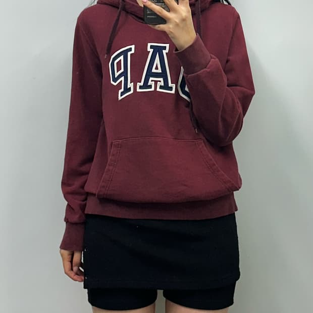 Gap 갭 버건디 후드티