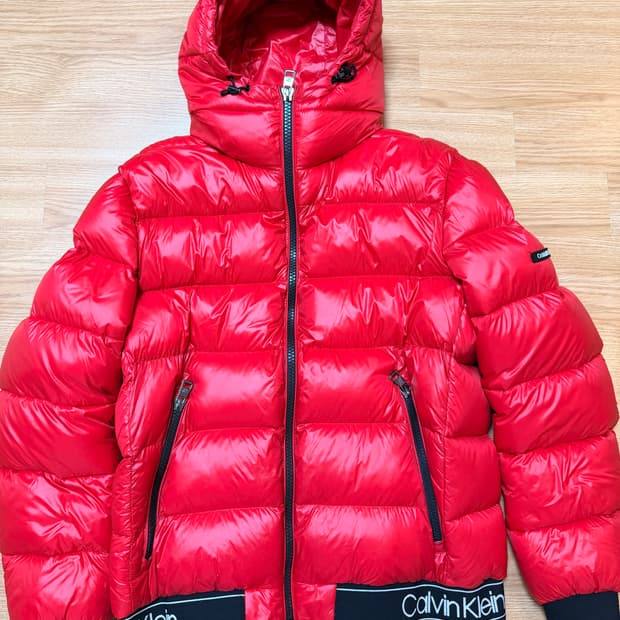 켈빈클라인 유광 패딩