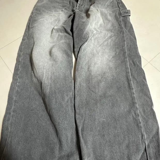 빈티지 그레이 와이드 팬츠