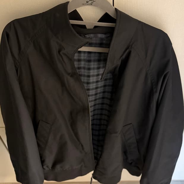 유니클로 해링턴 자켓 블랙 xl 