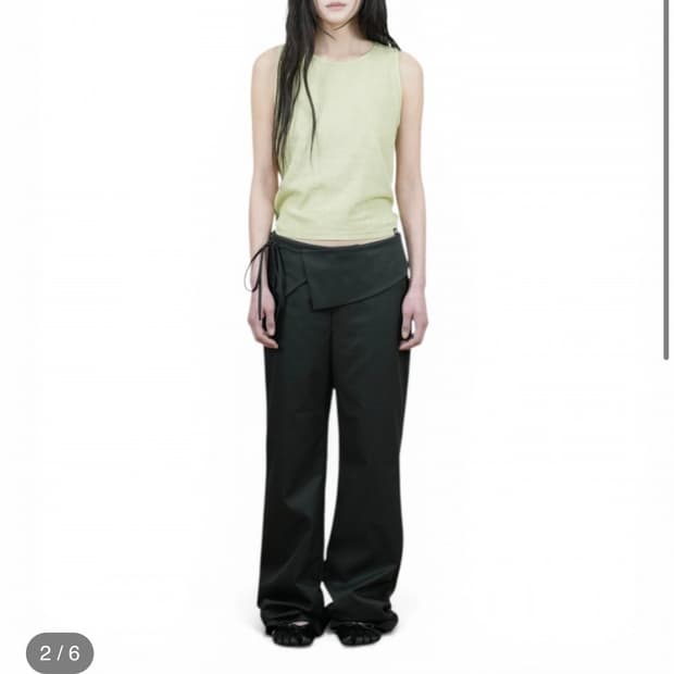 Earthjigu 어스지구 WRAP SLACKS (BLACK) 1