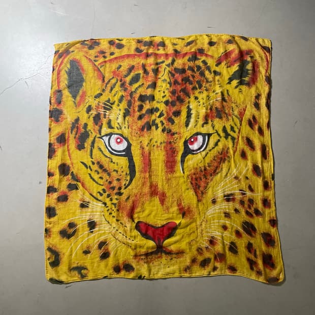 90’s Vintage Leopard Face Scarf