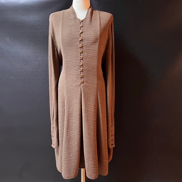 90s 조르지오 아르마니 튜닉 셔츠 / 미니멀 드레스 핏 / 40