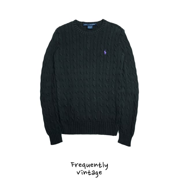 [택포]폴로 케이블 니트 S