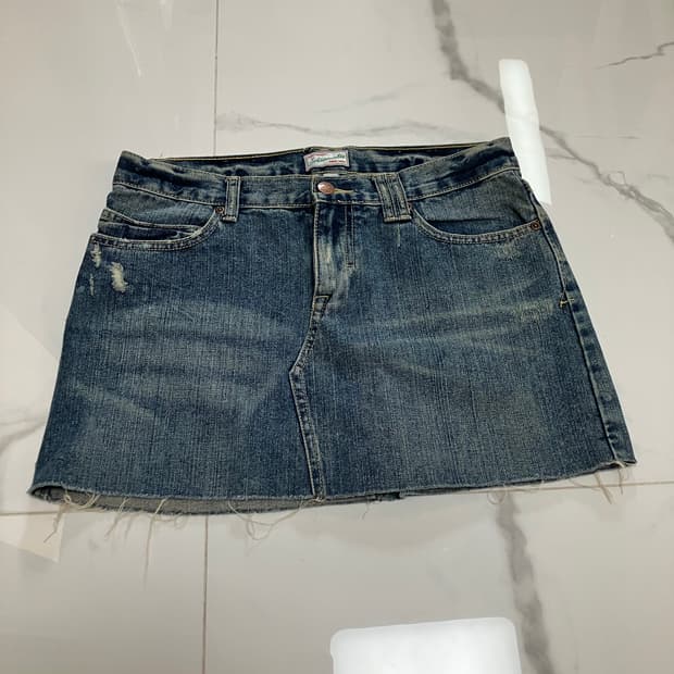 아베크롬비 Y2K 2000s 로우라이즈 데님 미니 스커트 빈티지 청치마 