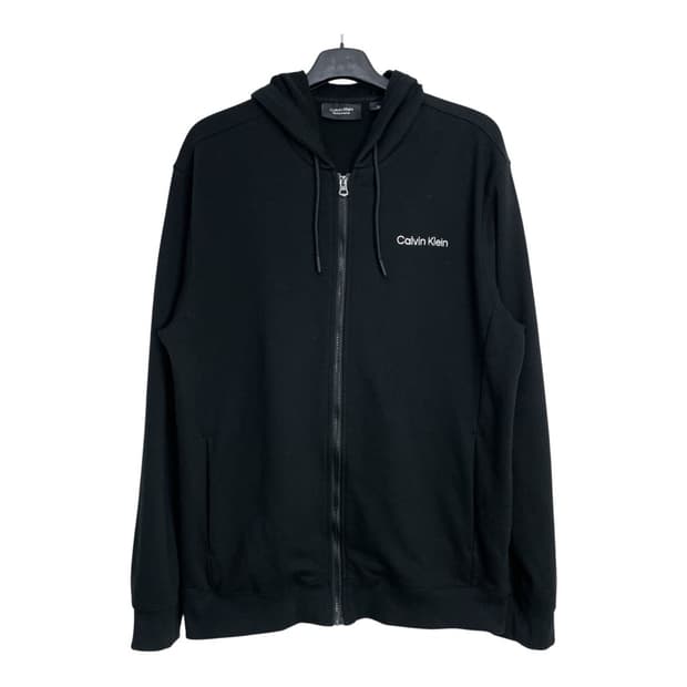 캘빈클라인 자수 로고 후드집업 XXL