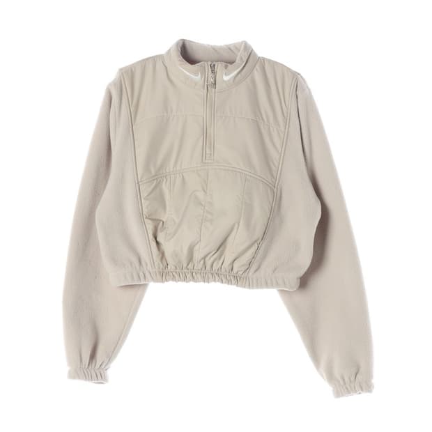 나이키 스우시 퀼팅 믹스 하프 집업 플리스 크롭 자켓 S