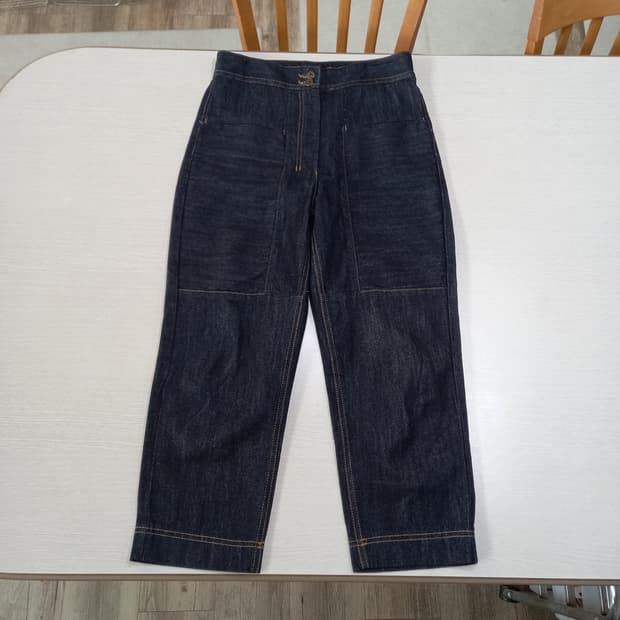 28 J.BASTING Kor 하이웨이스트 테이퍼드 진청 28-912