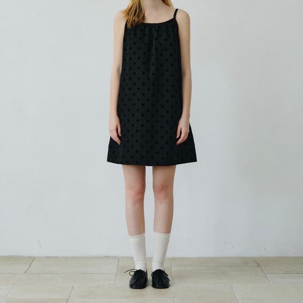 [Mais] FLOCKING DOT MINI DRESS / 도트 원피스