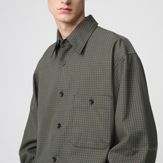 유니클로 트윌워크오버사이즈 셔츠