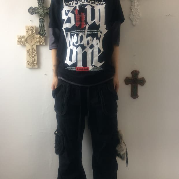 lettering printing layered hood sleeve