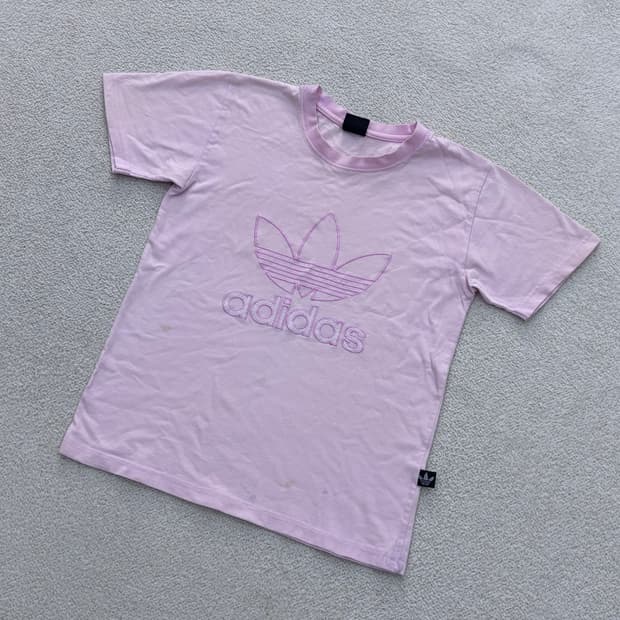 실측확인 아디다스 불꽃 반팔 티셔츠 0413E