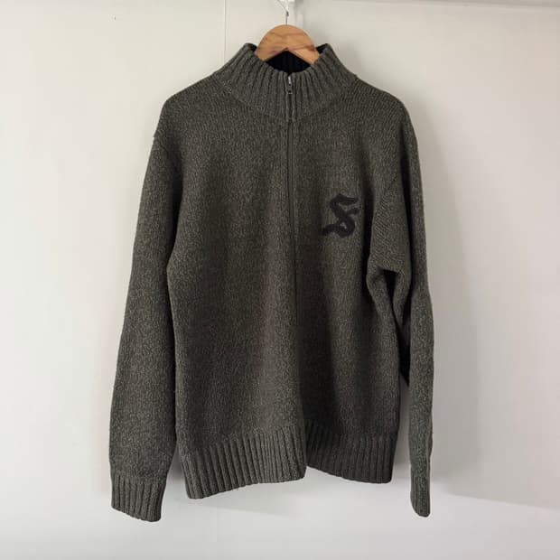 00s stussy driver kint zip up