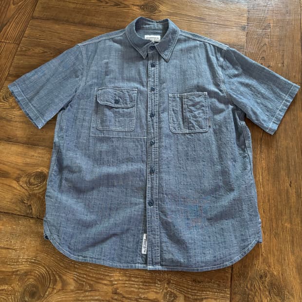 에스피오나지 샴브레이 레일로드셔츠 L사이즈