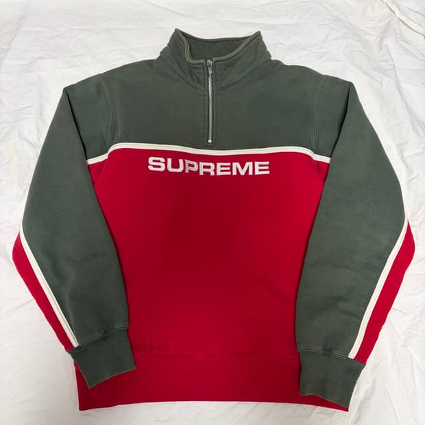 슈프림 투톤 하프집업 스웻셔츠 맨투맨 m