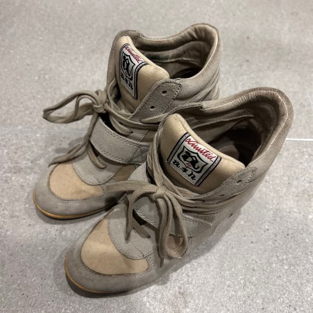 Ash 아쉬 베이지 웨지힐 35 (230 사이즈)