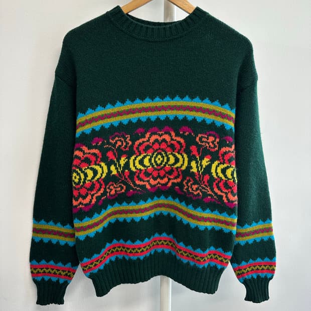 베네통 이태리 패턴 디자인 니트