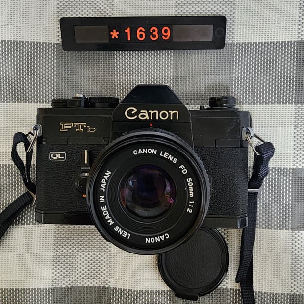 캐논 FTb 필름카메라 1대 2 단렌즈 렌즈 블랙바디