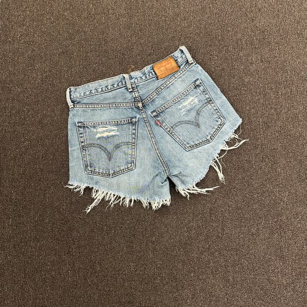 30)리바이스 빈티지 여성 데미지 워싱 데님 쇼츠