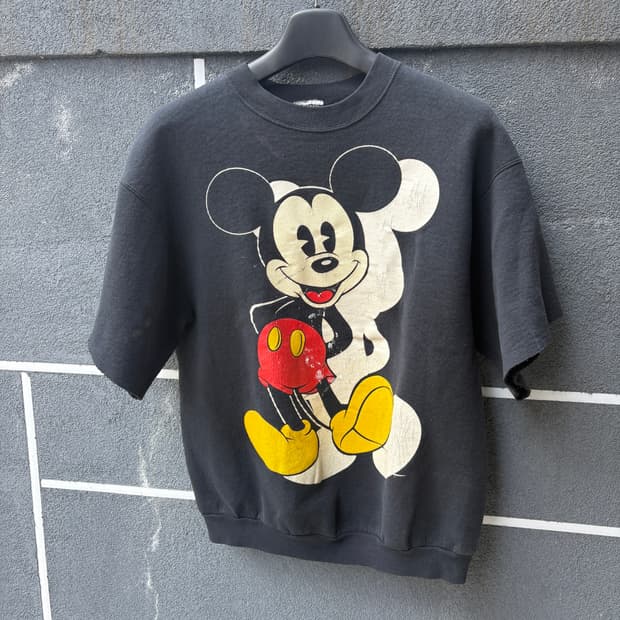 90s 미키마우스 반팔스웻셔츠