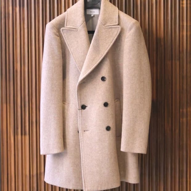 리즈 헤링본 더블코트 s