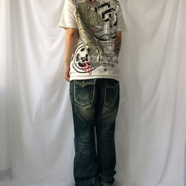 Oriental printing t shirt