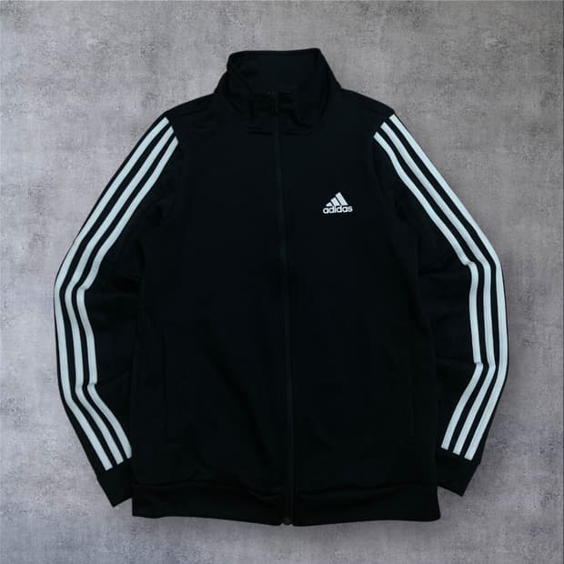 아디다스 스몰 로고 사이드 라인 블랙 트랙탑